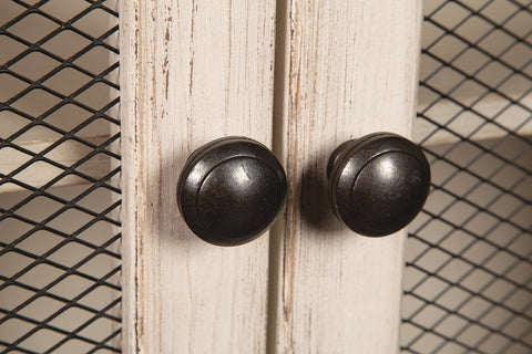 Monetti Distressed Two-Tone Display Cabinet