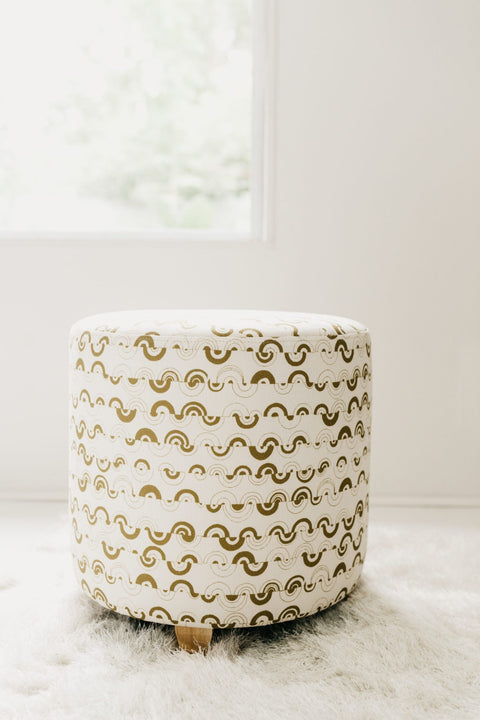 Ortega Timeless Minimalist Barrel Pouf Ottoman