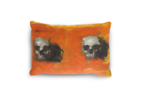 Powered by People Modern Classic Skull Figures Graphic Accent Throw Pillow - 14 x 20