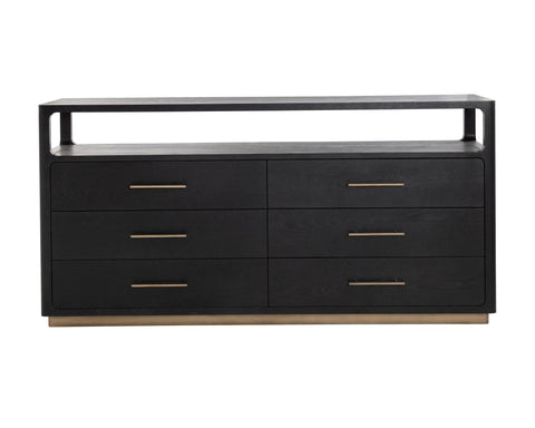 Danette Minimalist Double Dresser with Pull Handles Chest