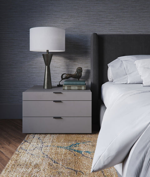 Accent Column Table Lamp Modern Drum Design