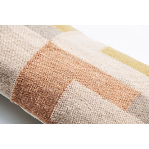 Artful Traditionalist Handwoven Graphic Lumbar Throw Pillow