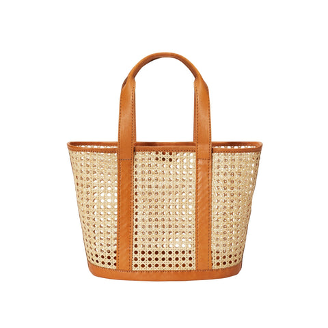 Casual Geometric Handmade Rattan Tote