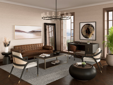 Timeless Minimalist Coastal Barrel Lounge Chair