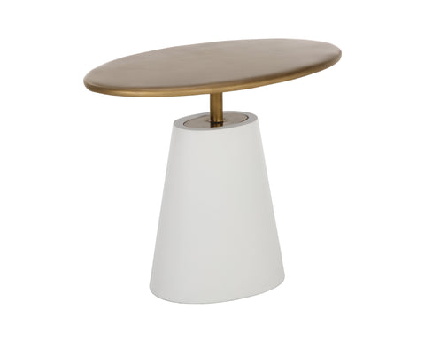Sunpan Space Saving Modern Oval Drum Accent Table