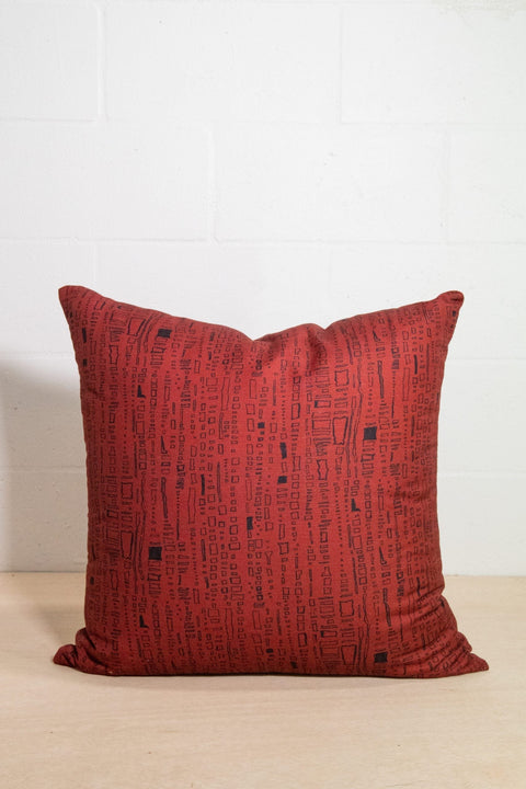 Contemporary Graphic Symbol Accent Pillow with Zipper Closure