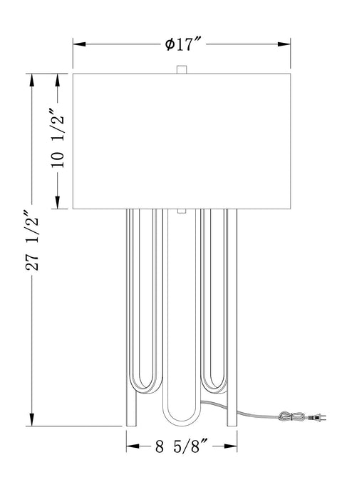 Deanna Modern Column Accent Table Lamp Drum Shape