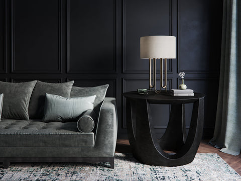 Deanna Modern Column Accent Table Lamp Drum Shape