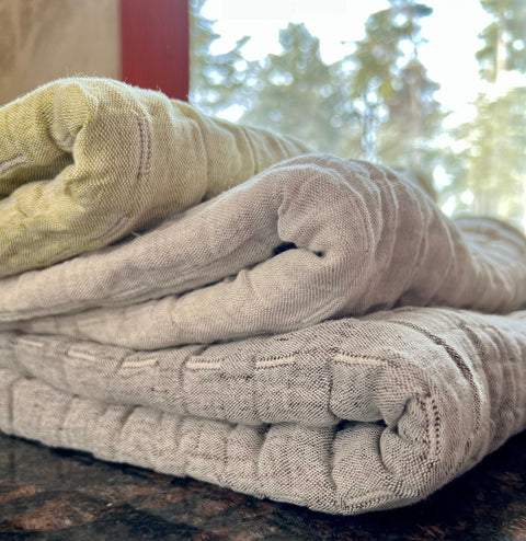 Devon Contemporary Textured Fringe Throw