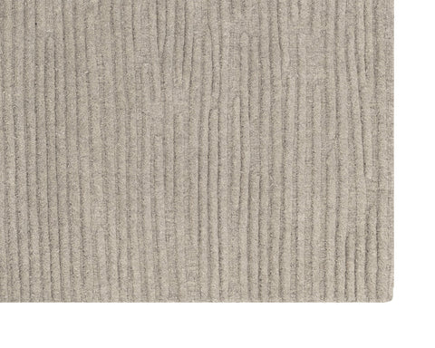 Timeless Minimalist Stripe Wool Area Rug in Ivory - Rectangle