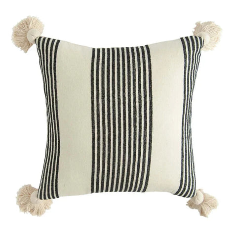 The Lifestyle Lab Classic Bohemian Handwoven Textured Stripe Throw Pillow - 20 x 20