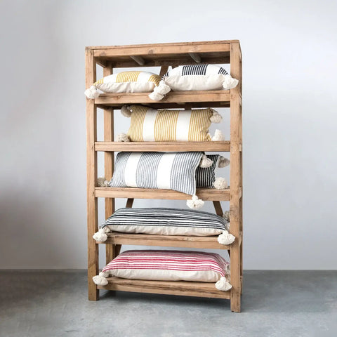 The Lifestyle Lab Classic Bohemian Handwoven Textured Stripe Throw Pillow - 20 x 20