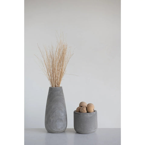 Decorating Essentials Minimalist Cylinder Wood Table Vase
