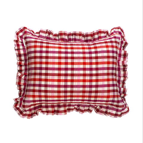 Powered by People Classic Bohemian Handwoven Plaid Throw Pillow - 15 x 20