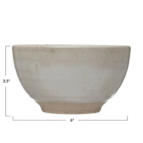 Everyday Handmade Two-tone Glazed Stoneware Fruit Bowl