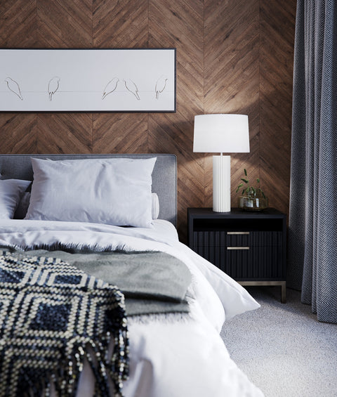 Dixon Fluted Column Modern Accent Table Lamp