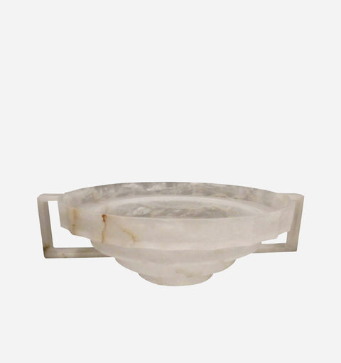 Decorating Essentials Art Deco Alabaster Bowl Vase