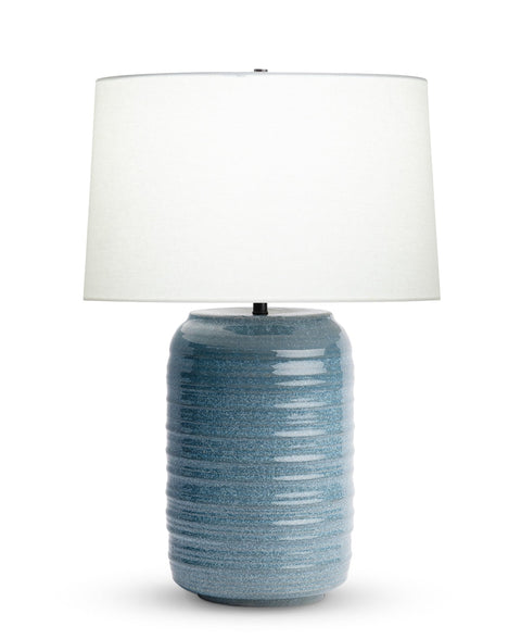 Dolphin Contemporary Column Drum Accent Table Lamp