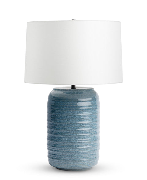 Dolphin Contemporary Column Drum Accent Table Lamp