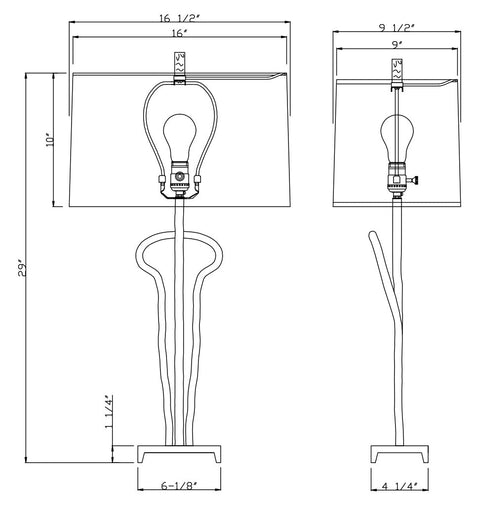 Dominic Modern Handcrafted Column Accent Table Lamp
