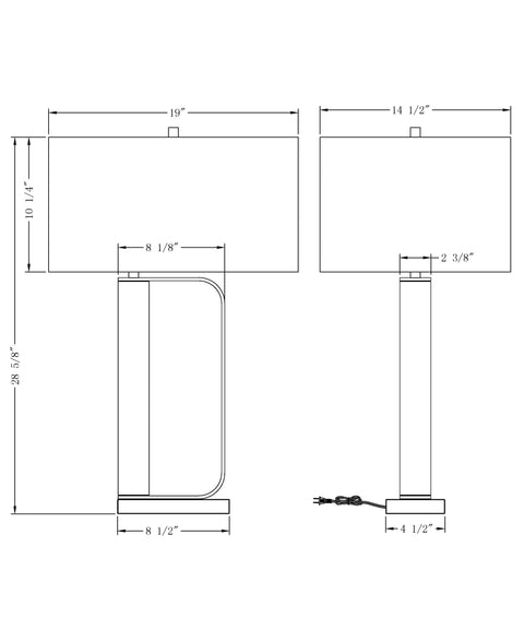 Donald Modern Column Accent Table Lamp