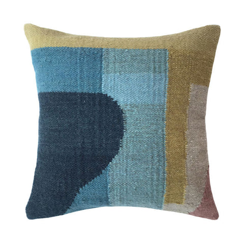 Modern Graphic Wool Accent Square Throw Pillow