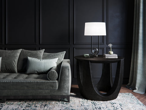 Doyle Elegant Column Table Lamp with Crystals