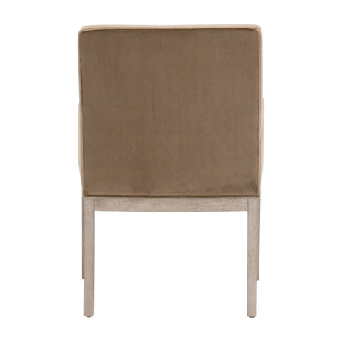 Timeless Minimalist Transitional Velvet Upholstered Armchair