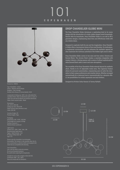 Drop Chandelier Globe