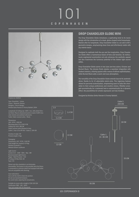 Drop Chandelier Globe