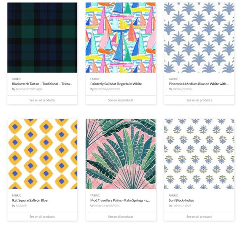 Drum Hardback Shade Made With Spoonflower Ikat Belgian Linen - Made to Order + Ships in 3 Weeks!