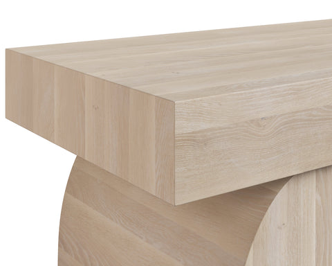 Timeless Minimalist Oak Accent Bench with Plinth Base