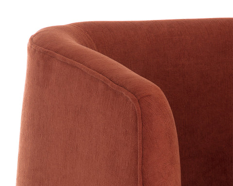 Timeless Minimalist Modern Upholstered Barrel Lounge Chair