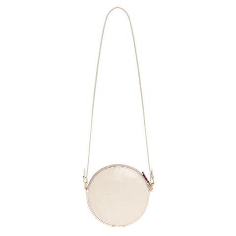 Stripe Leather Crossbody with Zipper and Exterior Pockets