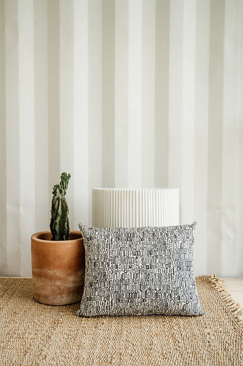 Contemporary Graphic Rectangle Accent Throw Pillow