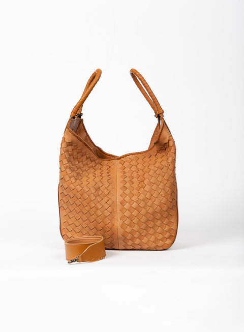 Artful Traditionalist Convertible Braided Basket Weave Tote