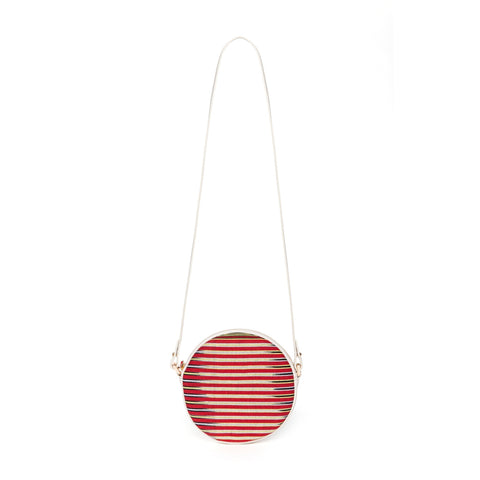 Hand Loomed Stripe Crossbody with Zipper and Removable Strap
