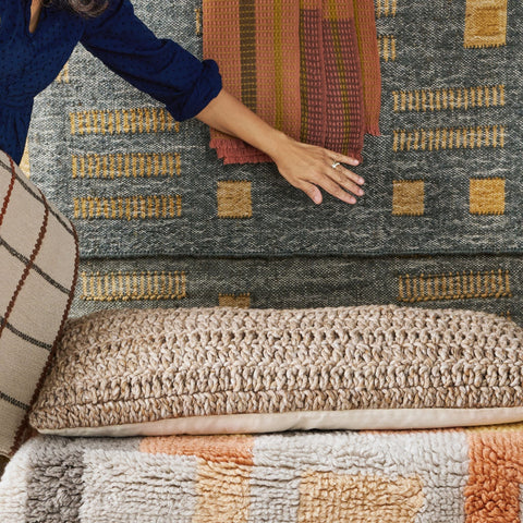 Artful Traditionalist Organic Bohemian Lumbar Throw Pillow