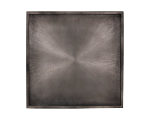 Terry Modern Bistro Dining Table with Bronze Drum Base