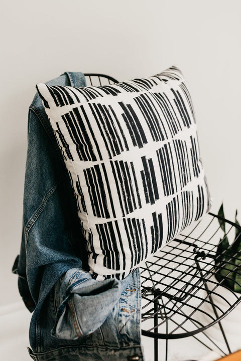 Powered by People Monochromatic Modern Graphic Accent Pillow with Zipper - 20 x 20