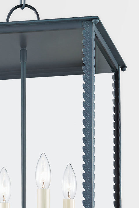 Zuma Candelabra Pendant Light with Carving Traditional Design