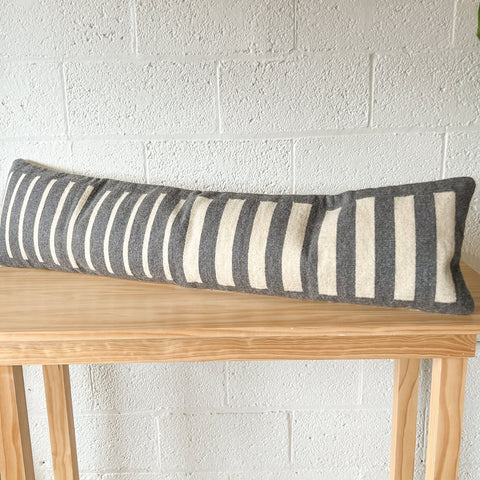 Artful Traditionalist Organic Handwoven Wool Lumbar Pillow