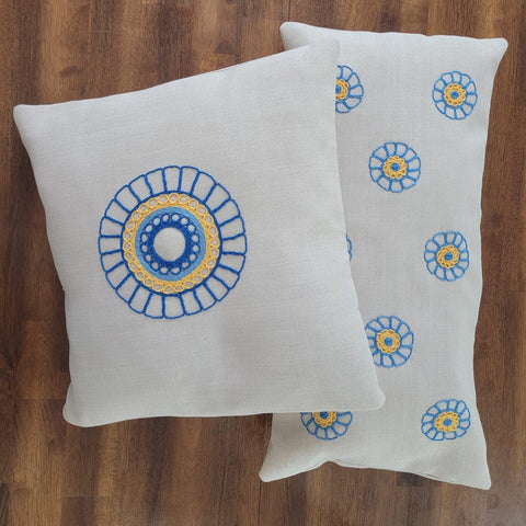 Artful Traditionalist Bohemian Embroidery Rectangle Pillow Cover