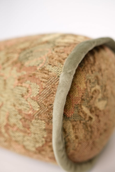 Artful Traditionalist Reversible Bolster with Contrast Trim Pillow