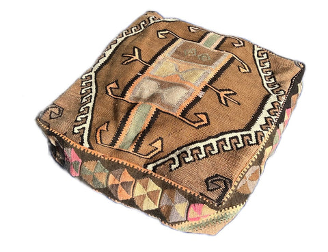 Artful Traditionalist Bohemian Handwoven Graphic Pillow Cover