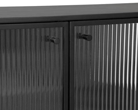 Parsons Mid Century Matte Black Sideboard Cabinet
