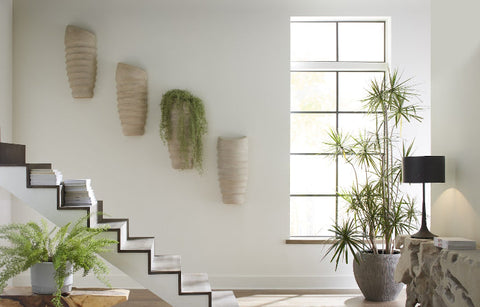 Outdoor Living & Garden Ribbed Asymmetrical Wall Vase Planter