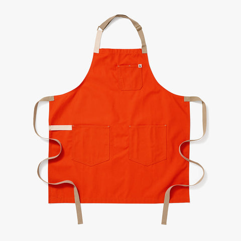 Adjustable Bib Apron with Patch Pockets