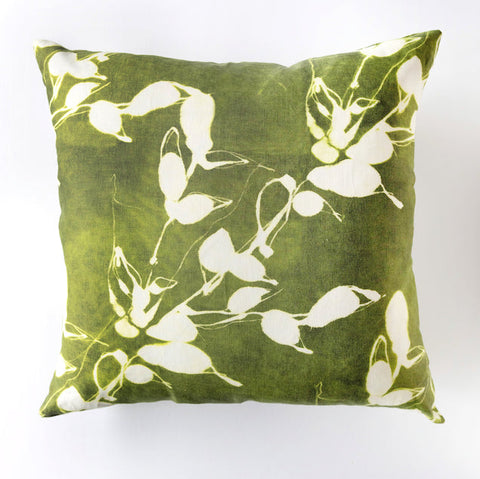 Powered by People Organic Floral Graphic Linen Accent Pillow - 20 x 20