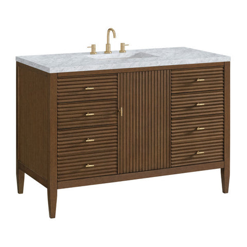 James Martin Furniture Myrrin Mid Century Bathroom Vanity